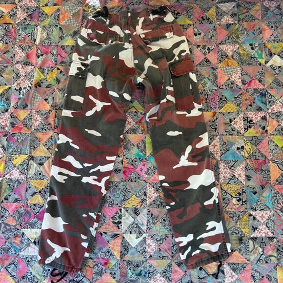 Rothco BDU Pants Mens Size Small Regular Red Camo Military Tactical Worn In - Picture 5 of 7